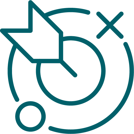 Icon Pfeil auf Zielscheibe